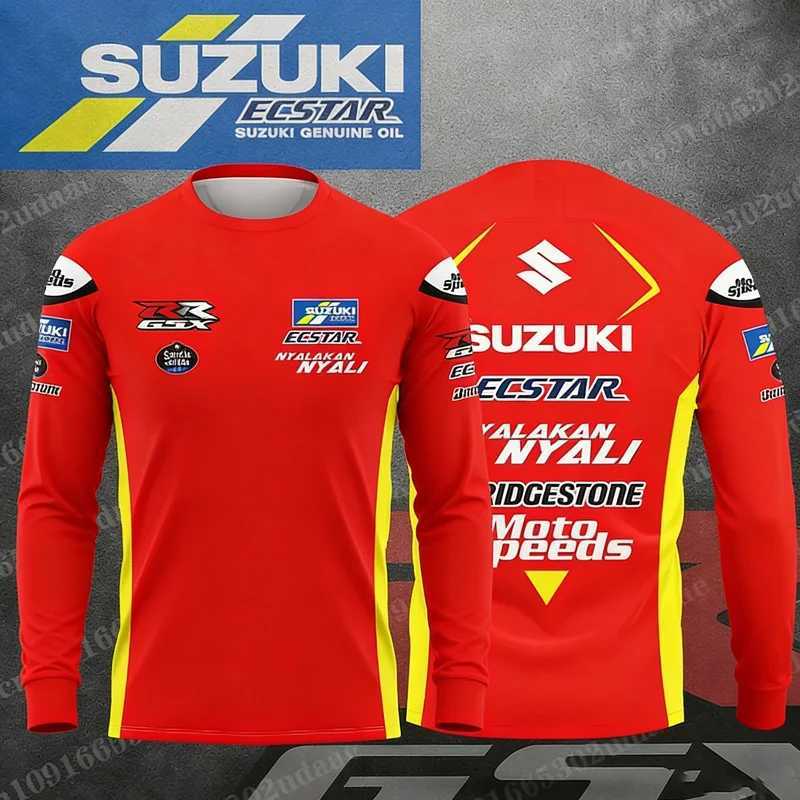 Suzuki motorcycle 2026 new men's summer daily outdoor sports fitness fast drying breathable long sleeved T-shirt T261019