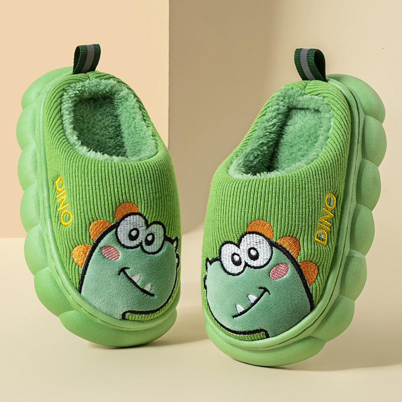 Autumn Winter Children Cotton Slippers Boys Toddler Indoor Anti Slip Warm Home Slipper Kids Girls Baby Cute Cartoon Plush Shoes J261019