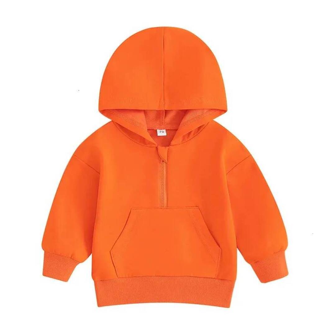 Girls Hoodie Kids Baby Sweatshirt Solid Color Long pullover Sleeve Hoodie Pullovers Autumn Tops For Toddler Cute Fall Clothes Crew Neck S
