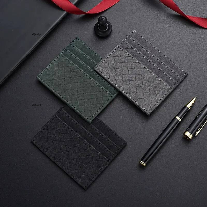 Light Bag Mini Ultra Thin One Piece Mens And Womens Small Woven Soft Leather Card Holder 251113