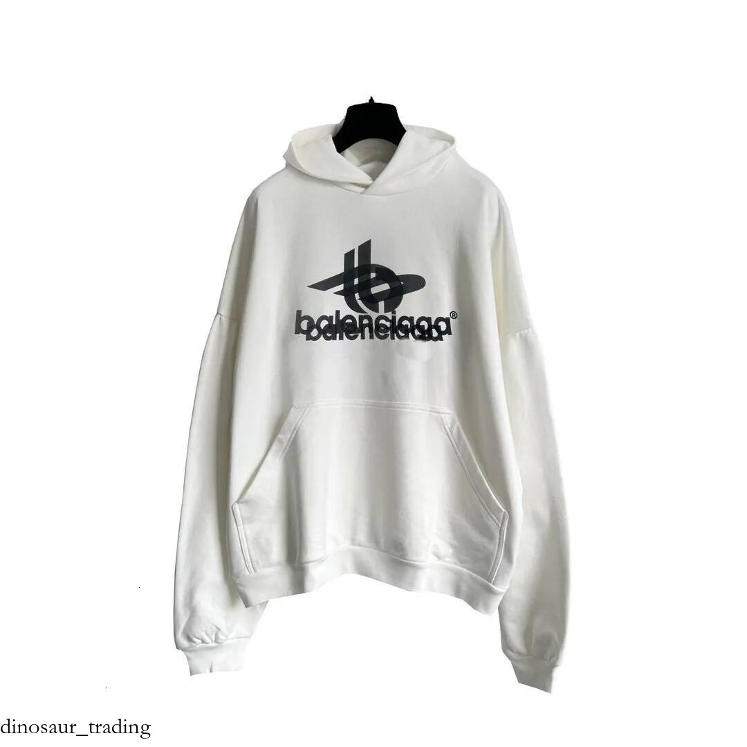 baIeniagag Hoodie Designer High Quality Luxury Cotton Clothes BB Correct Version Brand New Phantom Double Classic Pattern Printed Hoody Casual Wear