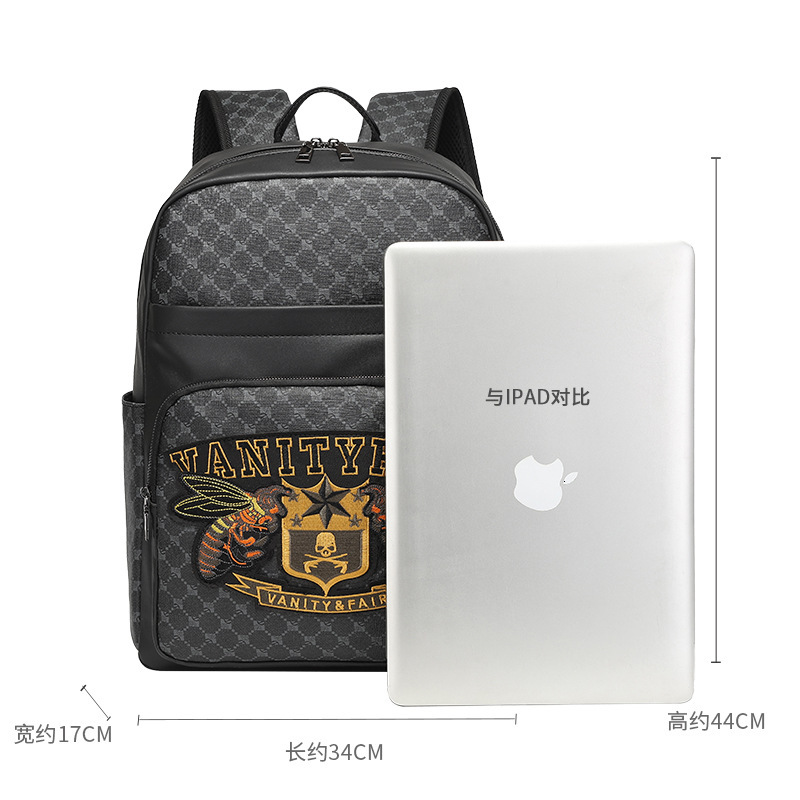 Luxury Brand Designer Bag New Backpack For Men And Women, Youth, College Students, Lightweight School Bag, Travel Business Large Capacity Plaid Back