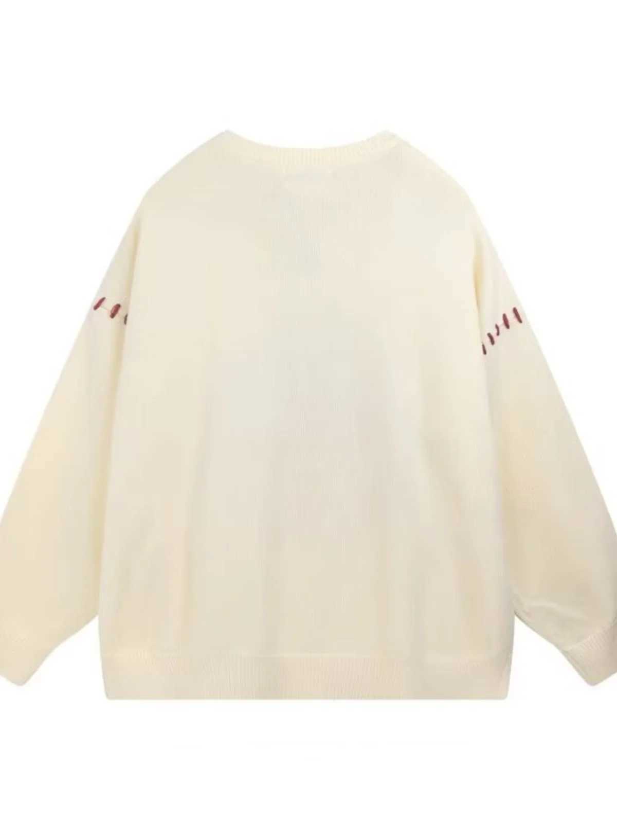 Print New Popular Autumn Winter Pattern Pullover Sweater Casual Round Neck Contrast Color Knitted Men's Pullover 2025 Q33 M261016