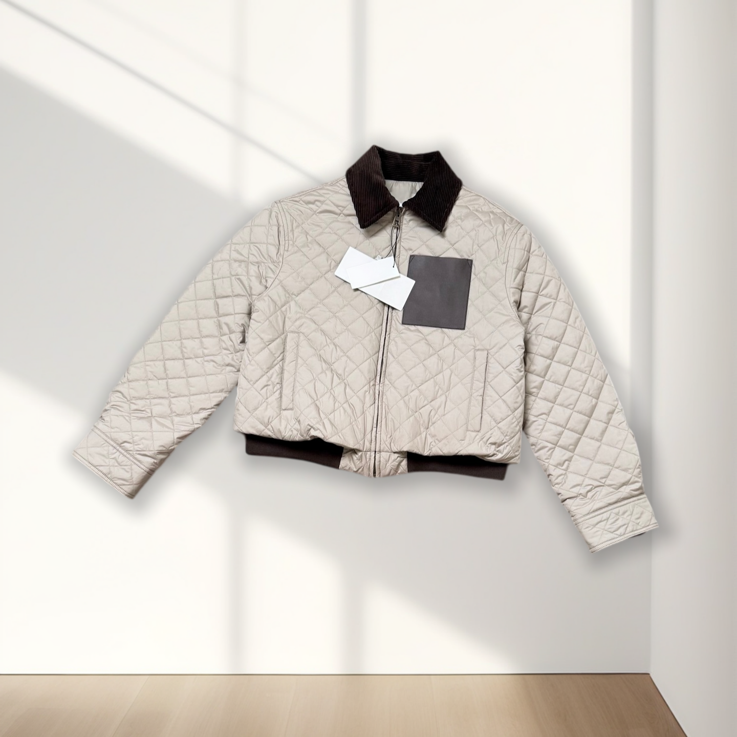 Lightweight Womens Cotton-Padded Bomber Jacket Loose Fit & Tech Fabric Design-L