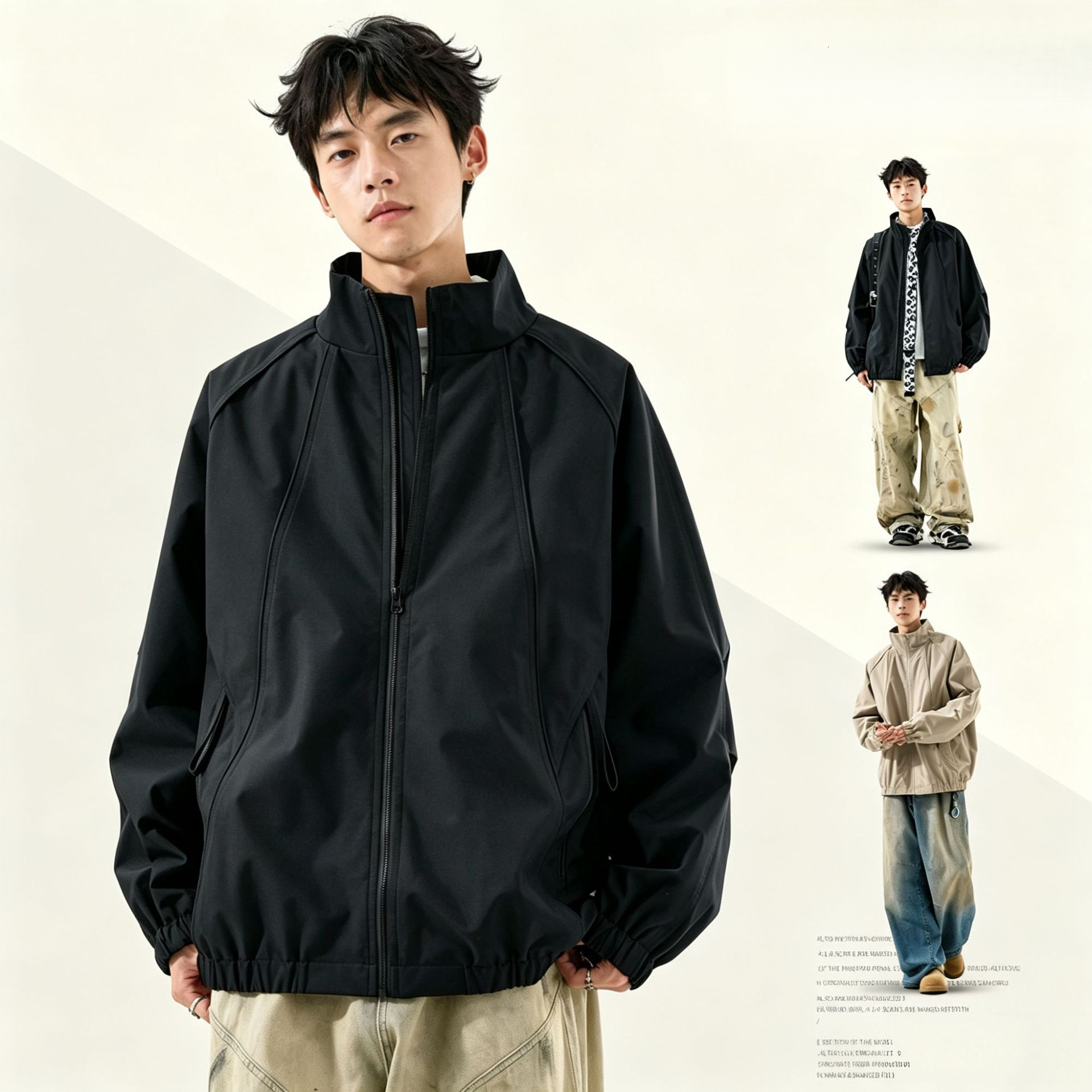 Cross-border men's jacket, spring and autumn American-style trendy men's flight cotton coat, lightweight outdoor casual windbreaker