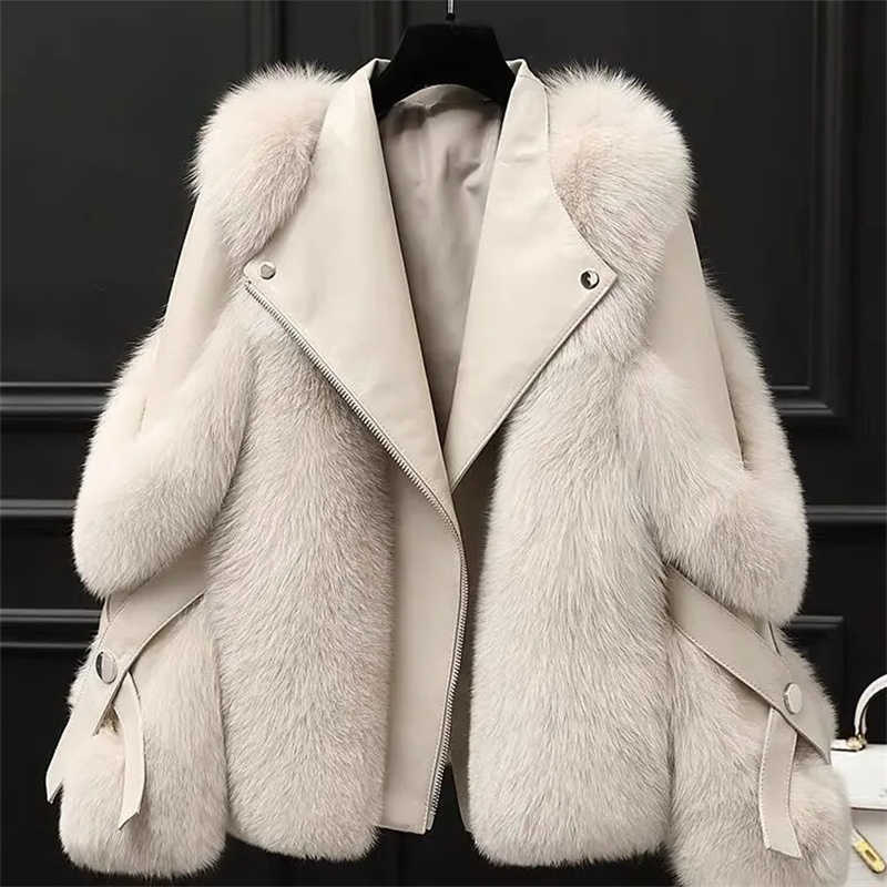 New 2026 Autumn Winter Imitation fur Jacket women's Loose Short Zipper fur Coat Jackets S2610169R40