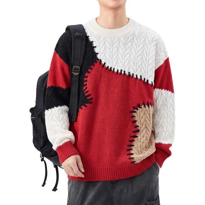 Crew Mens Thick Flce Lined Neck Knit Sweater Warm Winter Casual Long Slve Pullover Knitwear Top M261016