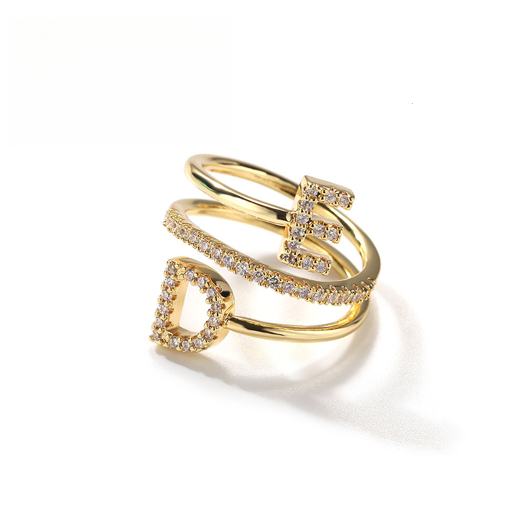Real Out D VVS Diamond 18K 14K 10K Luxury Iced Jewelry New DIY Letter with Diamond Custom moissanite Retro Trendy Ring Luxury Iced