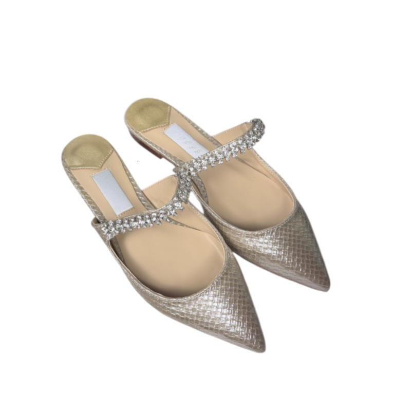 Designer JC Rhinestone Cm Cm Slippers French Style Pointed Toe Thin Heel Diamond High Heels For Women Sandals Sexy Dress Shoes