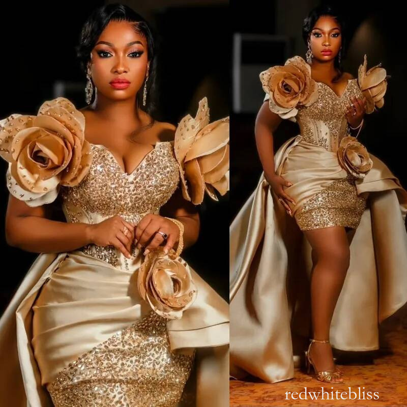 Plus Size Champagne Gold Cocktail Dresses For Women Ill