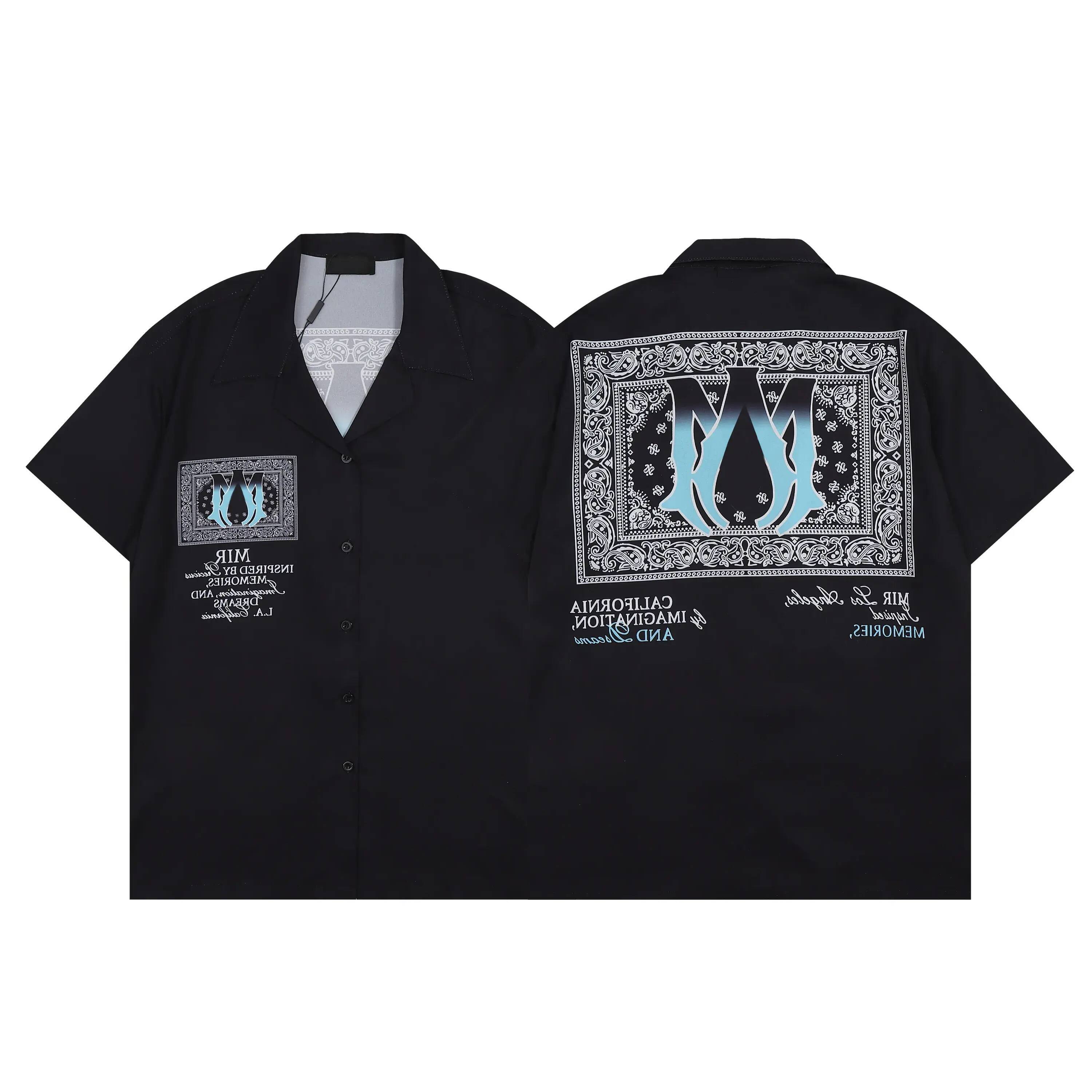 Men T-Shirt 5A Designer Mens Button Up Print Shirts 2026 Luxury Summer Fashion short sleeve Quick Drying Shirt Splash Ink Letter Print Design Couple