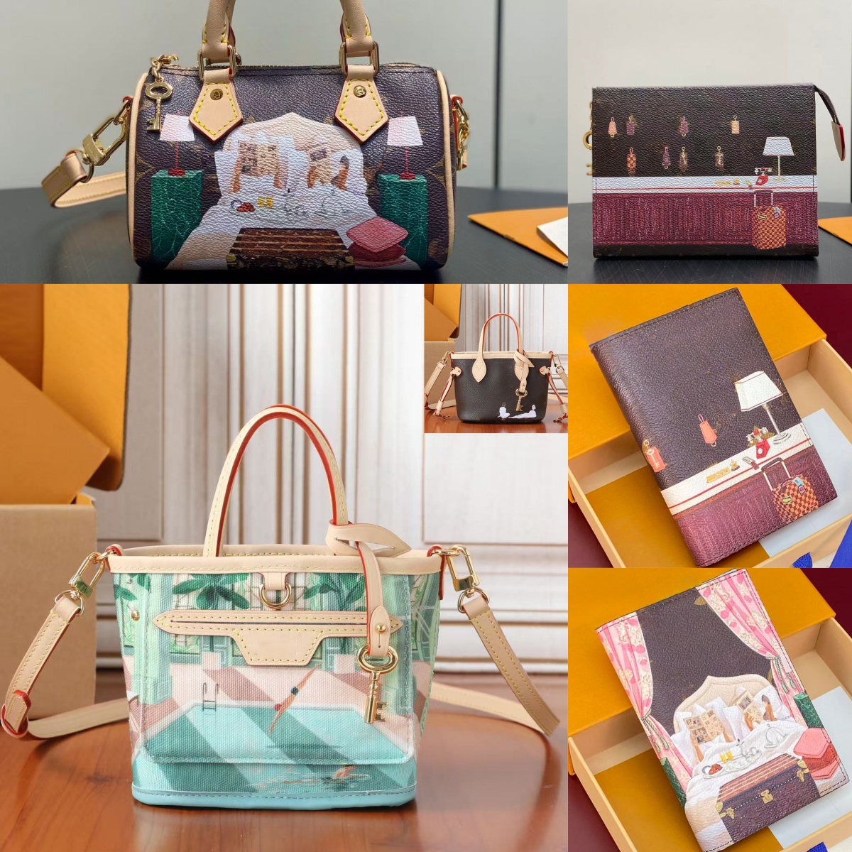 10A Designer Nan0 Sacs à bandoulière réversibles de luxe Monogram Poolside Fourre-tout Femme Sac à main en toile enduite Room Service Crossbdy Sa