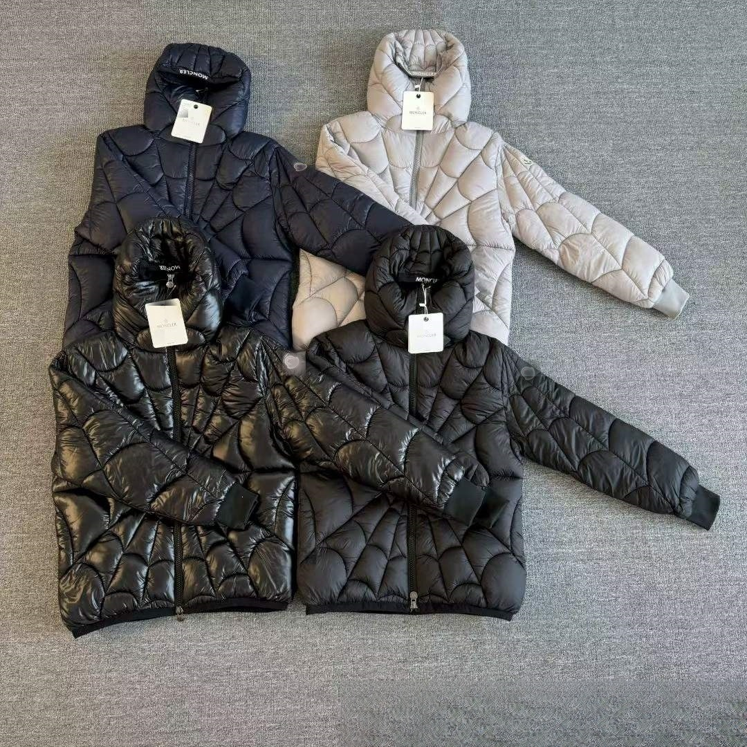 Men Women Man Collaboration Winter Puffer Jacket, Loose Straight Outerwear Elastic Rib CuffsWinter Outerwear Padded Coat Loose Straight Fit