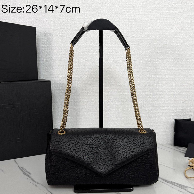 12A Designer Fashion Luxury Bags Women's Envelope Flip Chain Shoulder Bag Retro Gold Chain Crossbody Bag