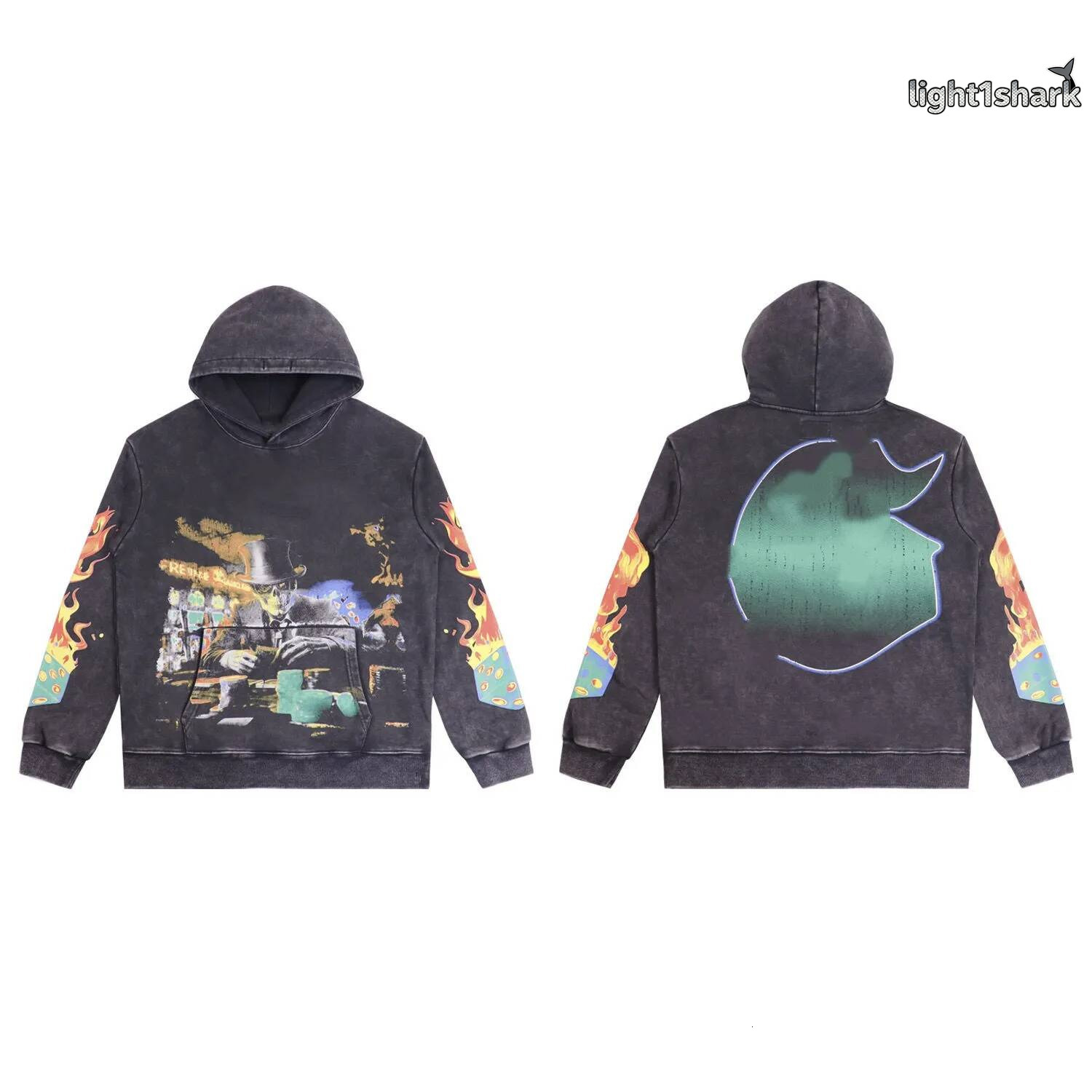 Godspeedy Hoodie Men Women Designer Godspeeding Pullover Y2k Hip Hop Gothic Unisex Casual Skull Letter Graphic Print Long Sleeve Sweatshirt Godspeed