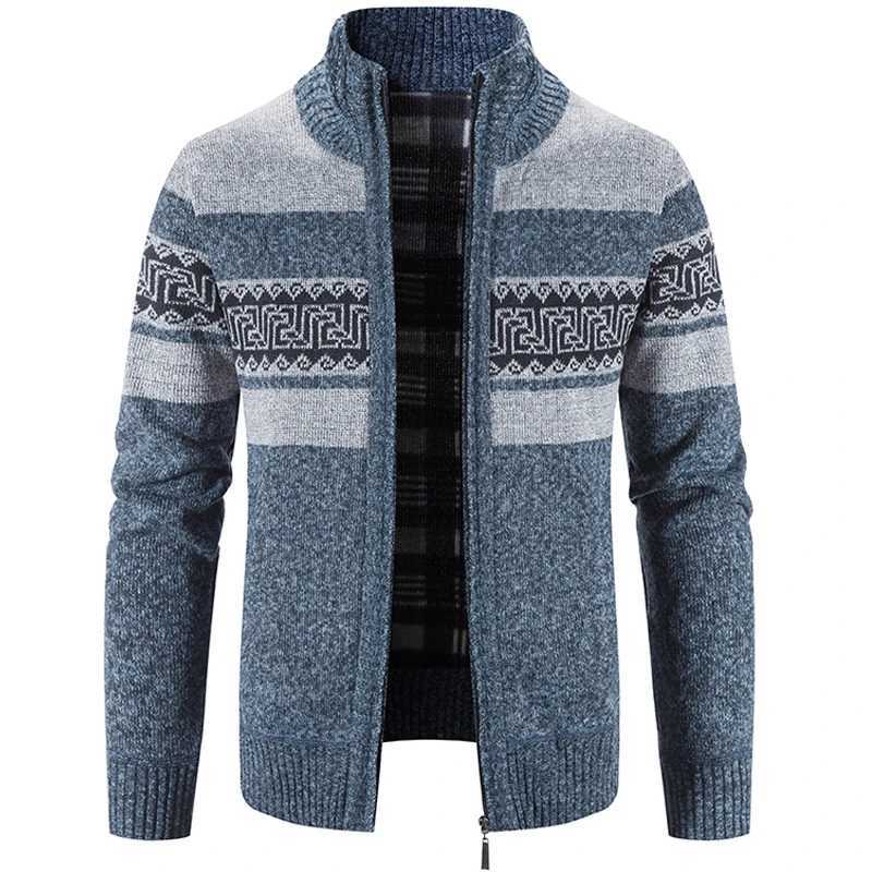in For Men Knitted Cardigan Autumn and Winter Korean Sweater Stand Collar Joker Casual Coat Autumn Men's Coat M261016