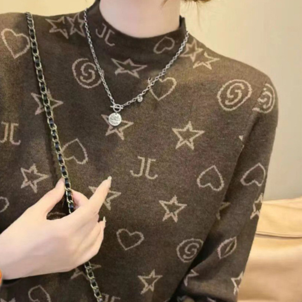 Thermal Half Turtleneck Thickened Warm Base Shirt Autumn Winter Stylish Versatile Long Sleeve T-Shirt Slim Fit Slimming Top For Women