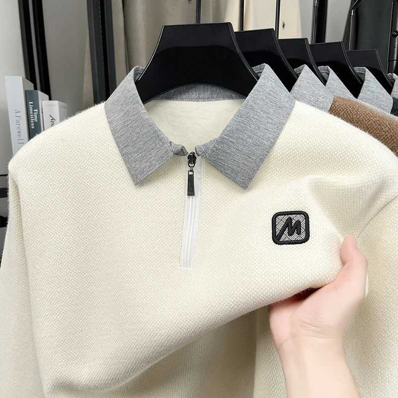 Height Sweater Half Men's Zipper Autumn and Winter Men's Fake Two-piece Shirt Collar Knitted Base Top M261016