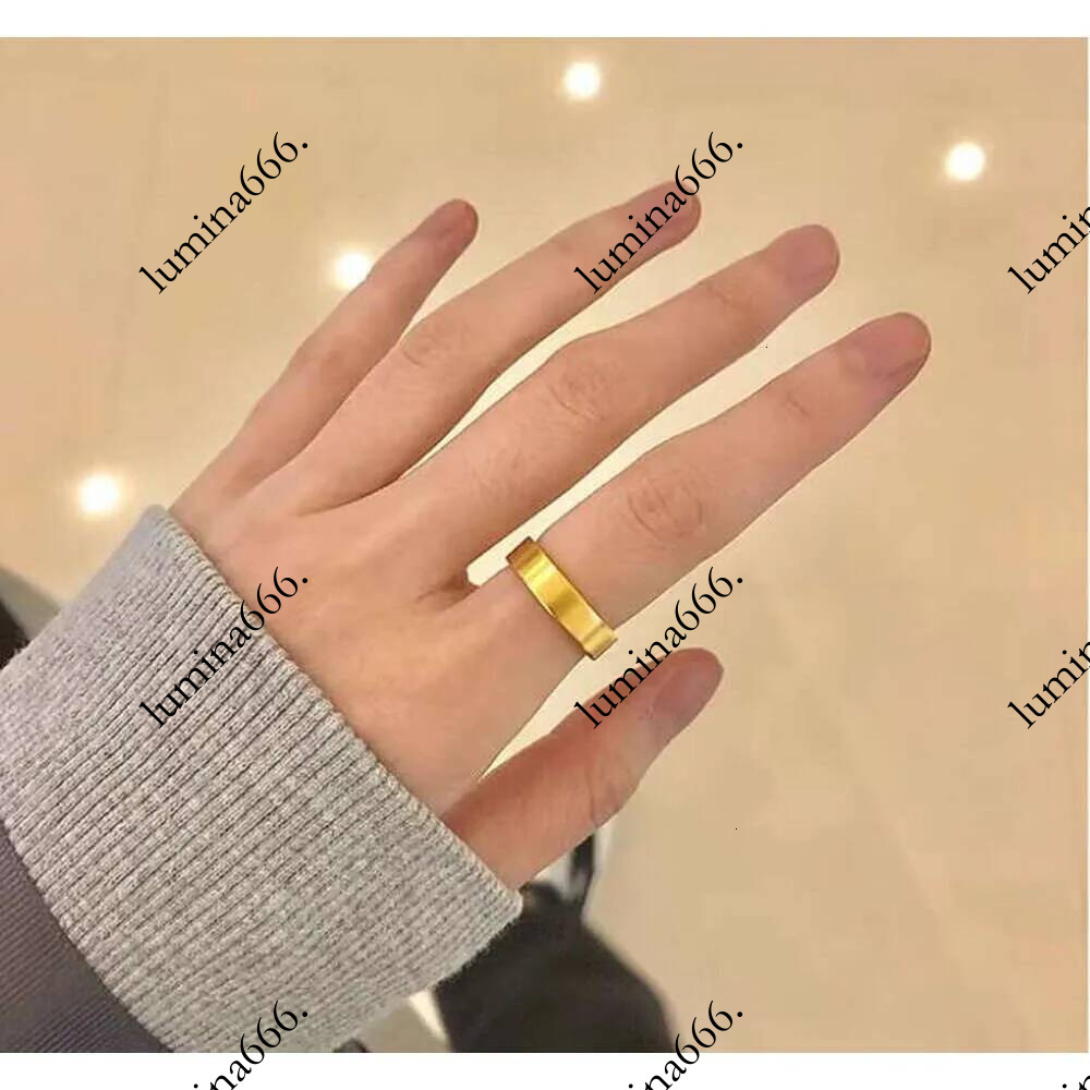 Letter Diamond Ring Women designer Luxury gift high quality 18K Gold Stainless for wedding party titanium rings A4