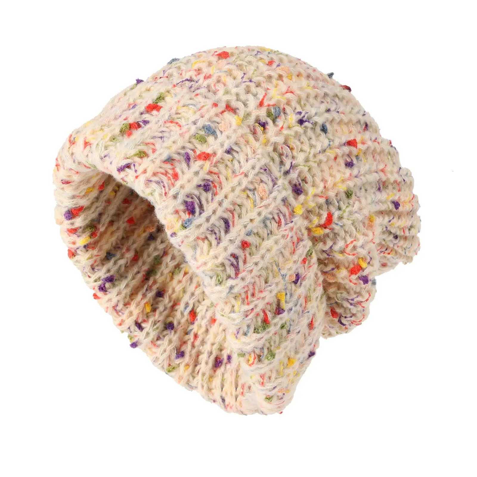 Beanie/Skull Caps Trendy Mixed Color Slouchy Beanie Classic Coldproof Warm Skull Cap Thick Knit Hats Beanies For Women Autumn Winter Q261017