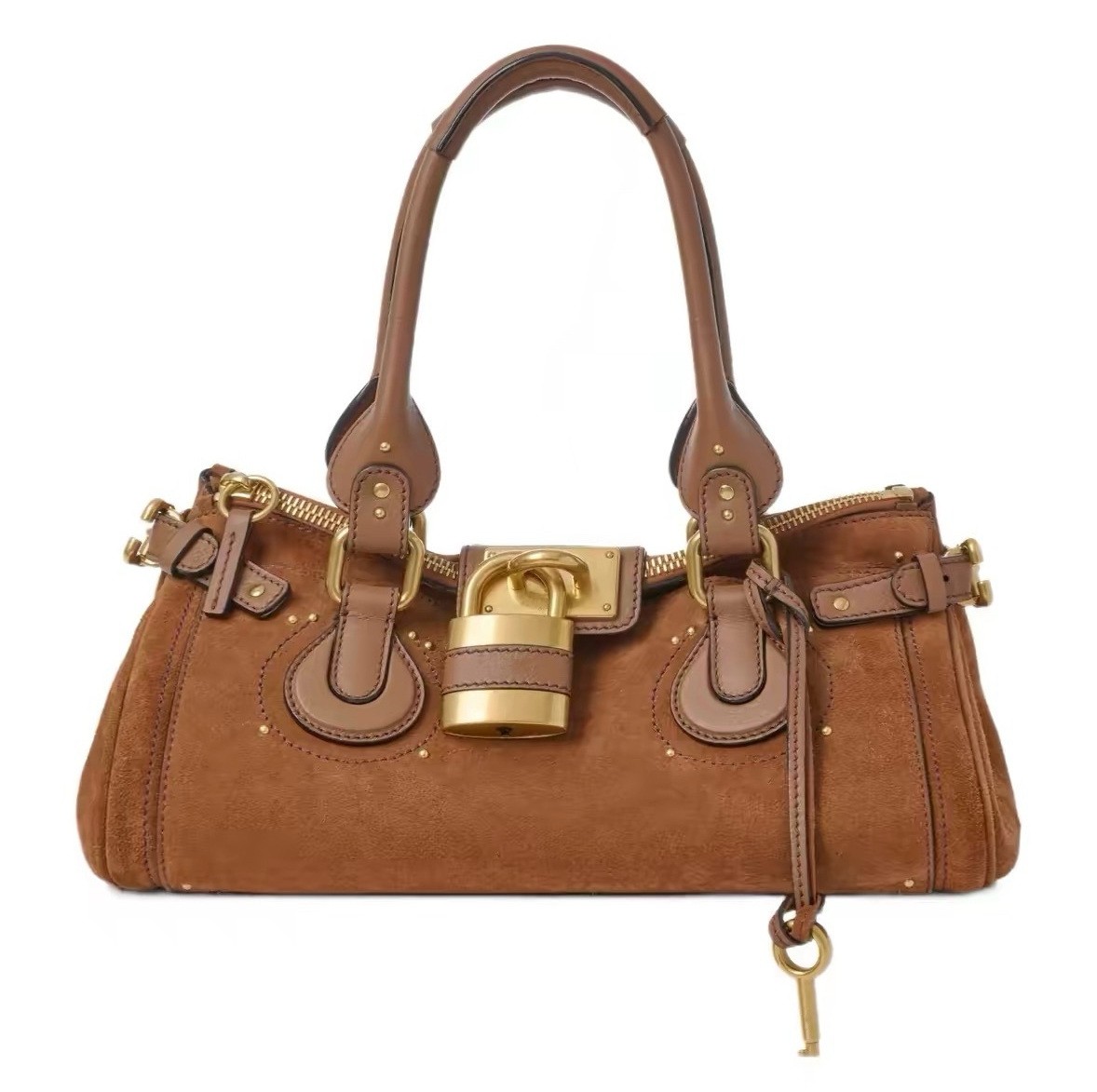 Luxury Designer Niche Design Retro Versatile Lock Bag Rivet Bags New High-end Temperament Commuting Handbag Sweet and Fashion Backpack