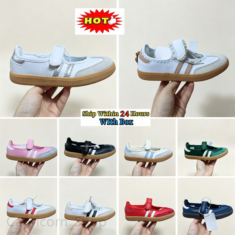 Designer shoes Vegan OG Casual Shoes For Children youth Designer Trainers Cloud White Core Bonners Collegiate Green Gum Outdoor Flat Sports Sneakers