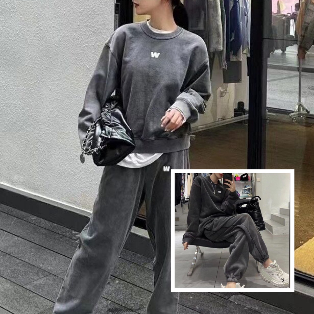 Women oversized tracksuit set luxury brand womens tracksuits autumn winter new fashionable temperament casual high-end set sweatsuits for women casu