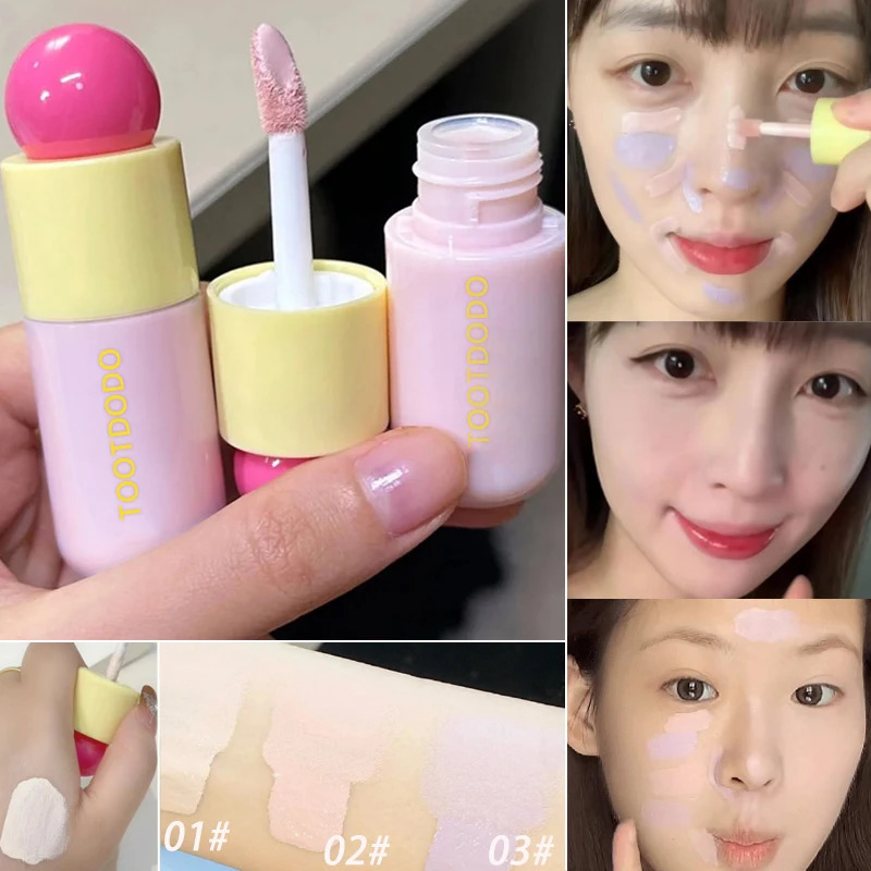 Milk White Concealer -cernes Makeup Pen Brighten High Coverage Pink Purple Liquid Nose Shadow Facial Contour Concealer Stick 261009
