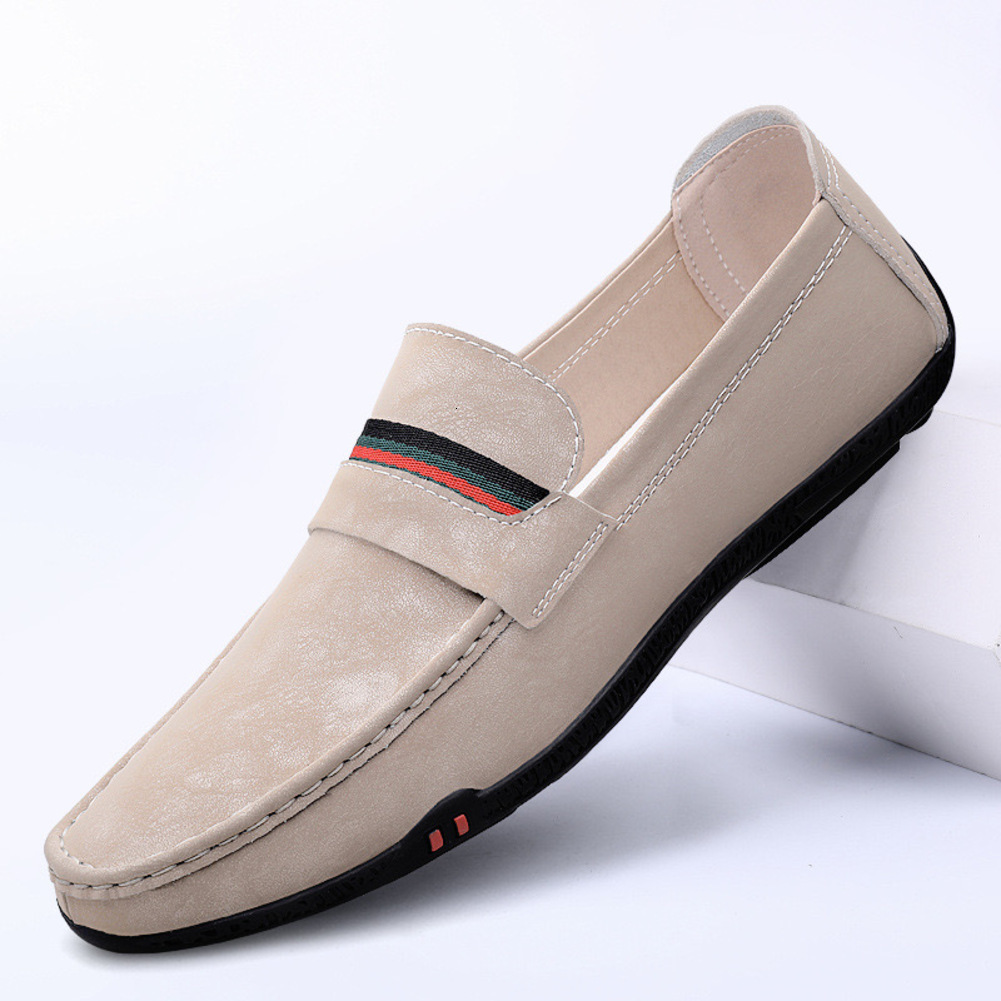 Designer Sport Outdoor Dress Mens lowtop Designer Striped Genuine Leather Fashion Office Brand Men Loafers Driving Shoes sneaker Male Moccasin Baske