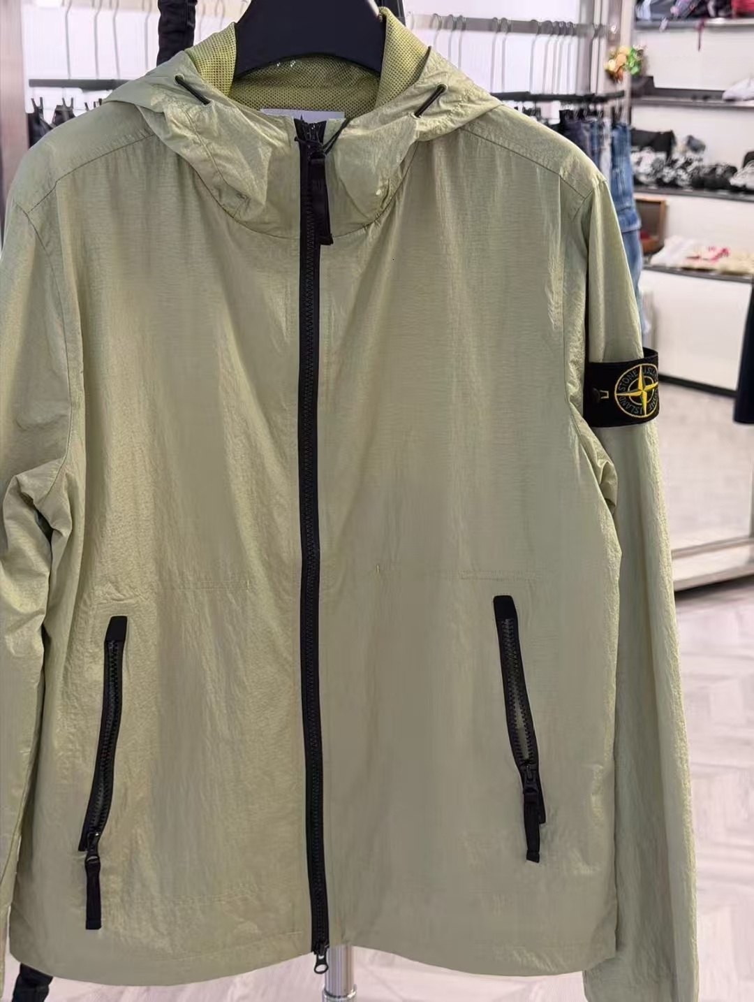 Men's Jackets Designer Pocket Stones Jacket Long Sleeve Zipper Badges Men Casual Coat Windbreaker Embrodiery Mens Shirts Goggle Jacket stone ma