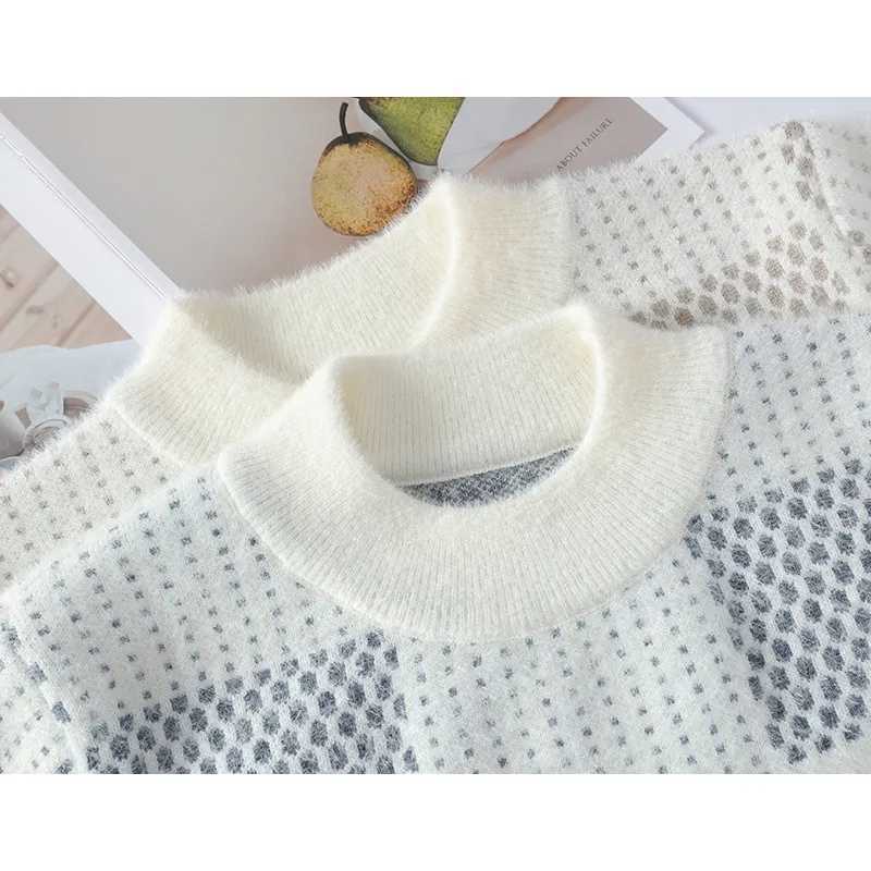Knit Autumn Winter Men's New Sweater Thick Round Neck plaid Knitted Pullovers Men Loose Youthful Vitty Casual Sweaters M261016