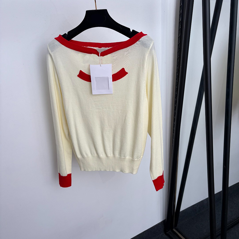Women Simple Knitted Pullover Luxury Slash Neck Knitted Jumper Tops Autumn Festival Elegant Knitted T Shirts
