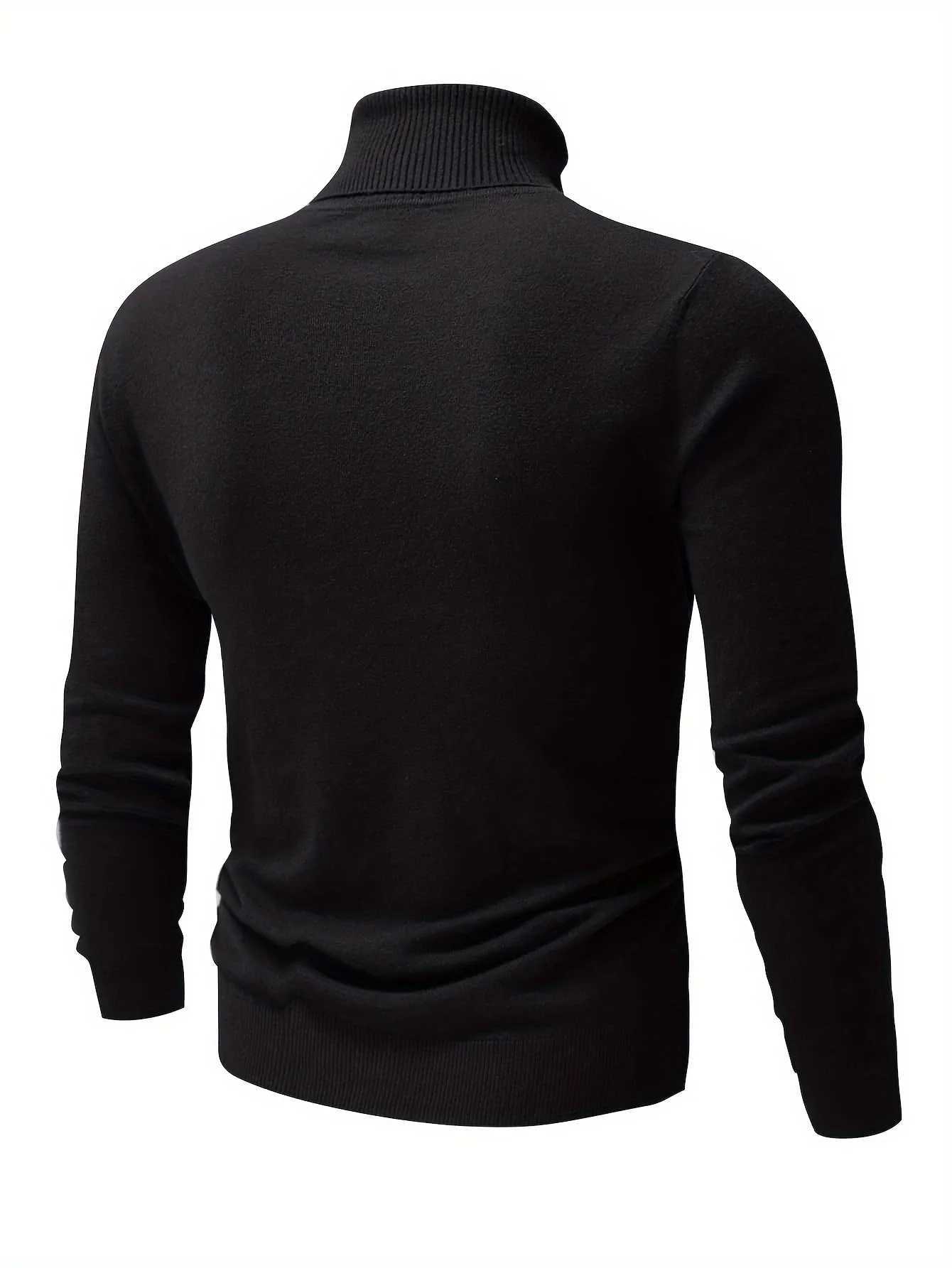 Sweater Knitted Men Solid Turtleneck Color Long Slve Pullover Soft SkinFriendly Office Daily Jumper 2 Colors SXL M261016