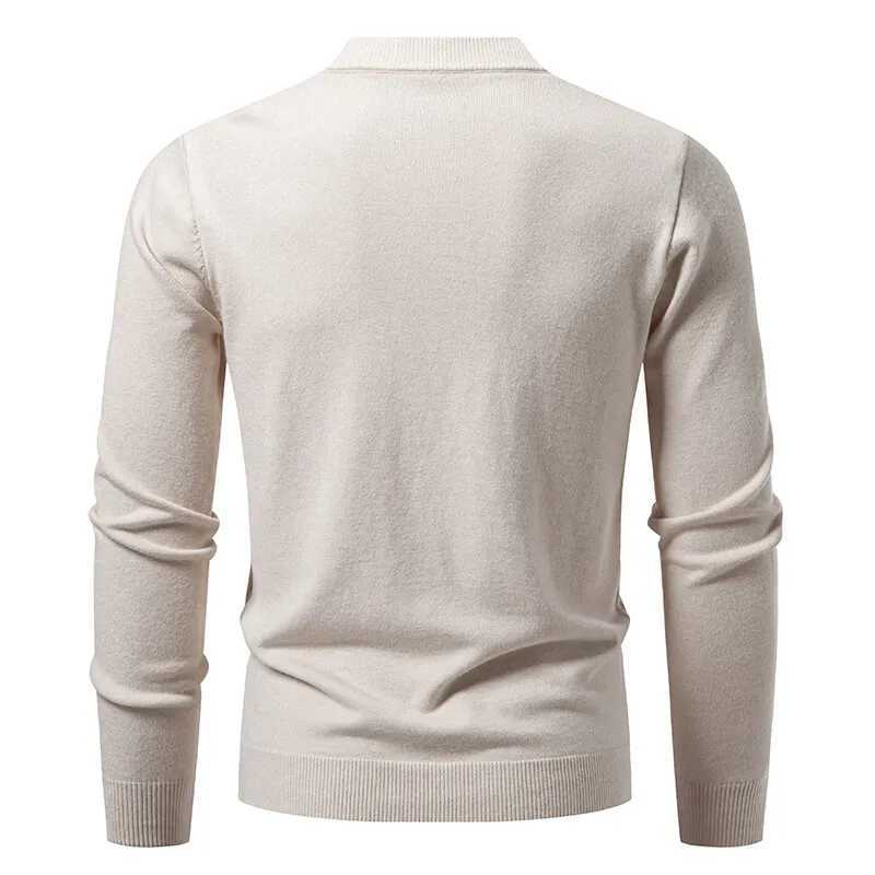 Cardigan 2025 New Men Knit Korean Style Fashion Smart Casual V-Neck Knitted Sweatercoat Mens Solid Color Slim Sweater Outerwear M261016