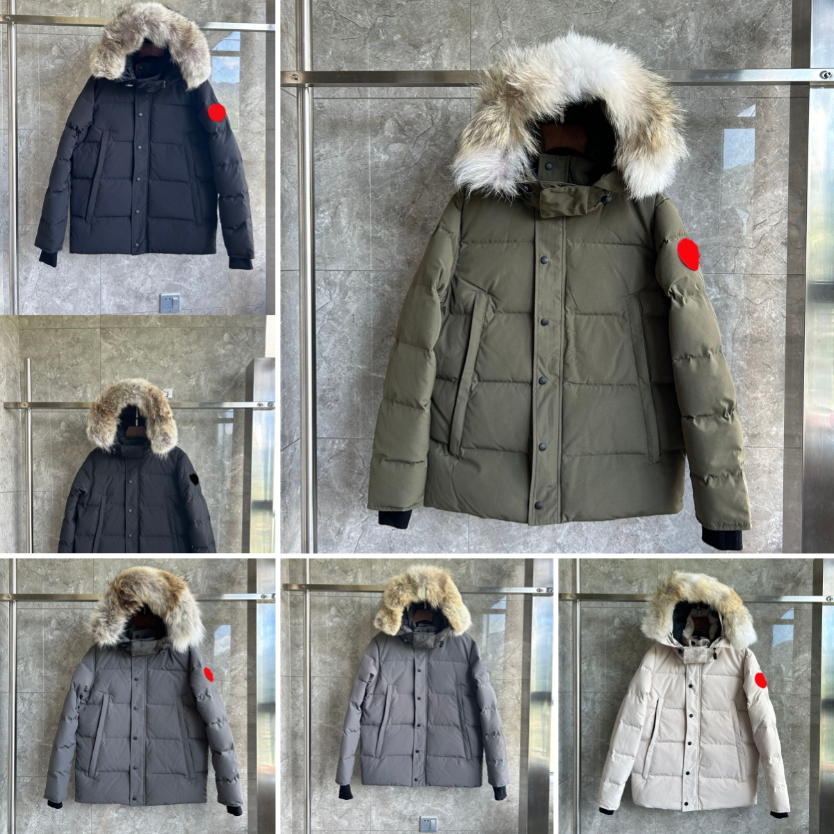 Designer Men Winter Puffer Jacket With Real Fur Collar Thick Warm Hooded Parka Coat Chip Handbag Windproof Outdoor Down Coat For Cold Weather