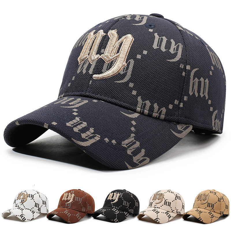 Unisex Embroidered Letter Baseball Full Print Spring Autumn Outdoor Casual Sports Sunshade Duckbill Cap Trendy Luxury Cap Brand Designer Hat