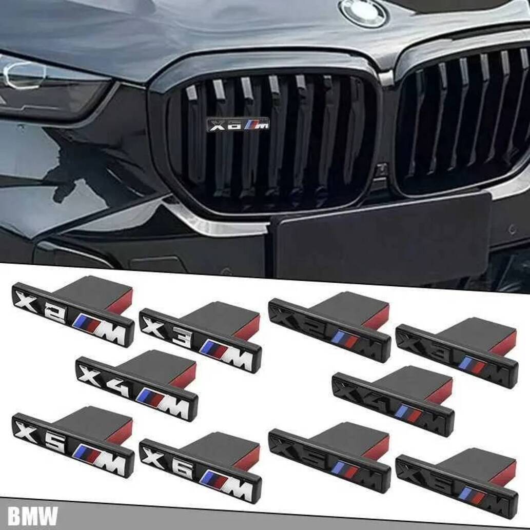 Car Vinyl Sticker ABS Gloss Black rear windshield Car Front Grille Badge Emblem For BMW Power Performance Exterior Decoration Accessories Auto Body
