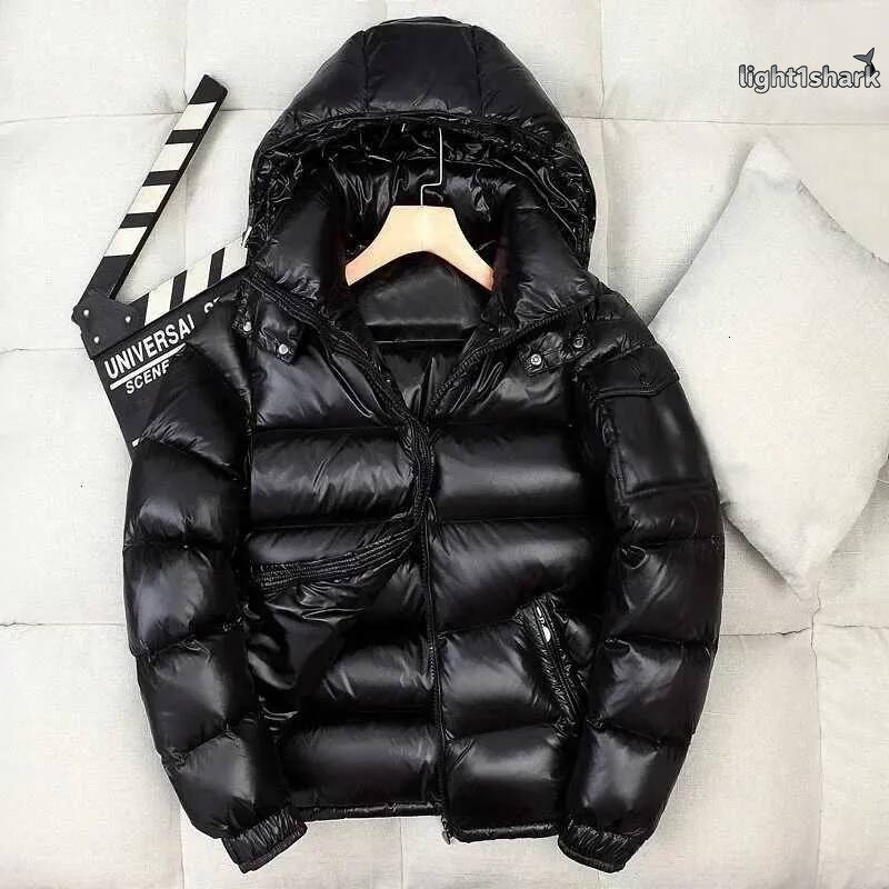 monclenessity coats Men's Parkas Men Shiny Puffer New Winter Man Hooded Casual White Duck Down Coats Quality Male Outdoor Windproof Warm Jacket
