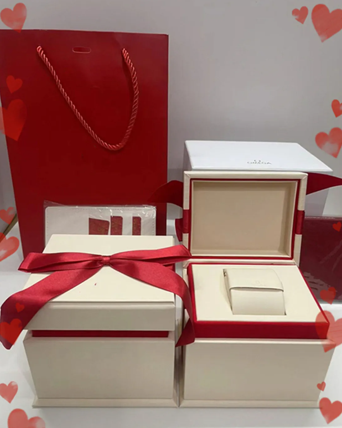 Top Quality Boxes OMEGAitty watch Original Box Accessories wholesale montre Watches Booklet Card Tags and Papers In English Swiss Watches Boxes Many
