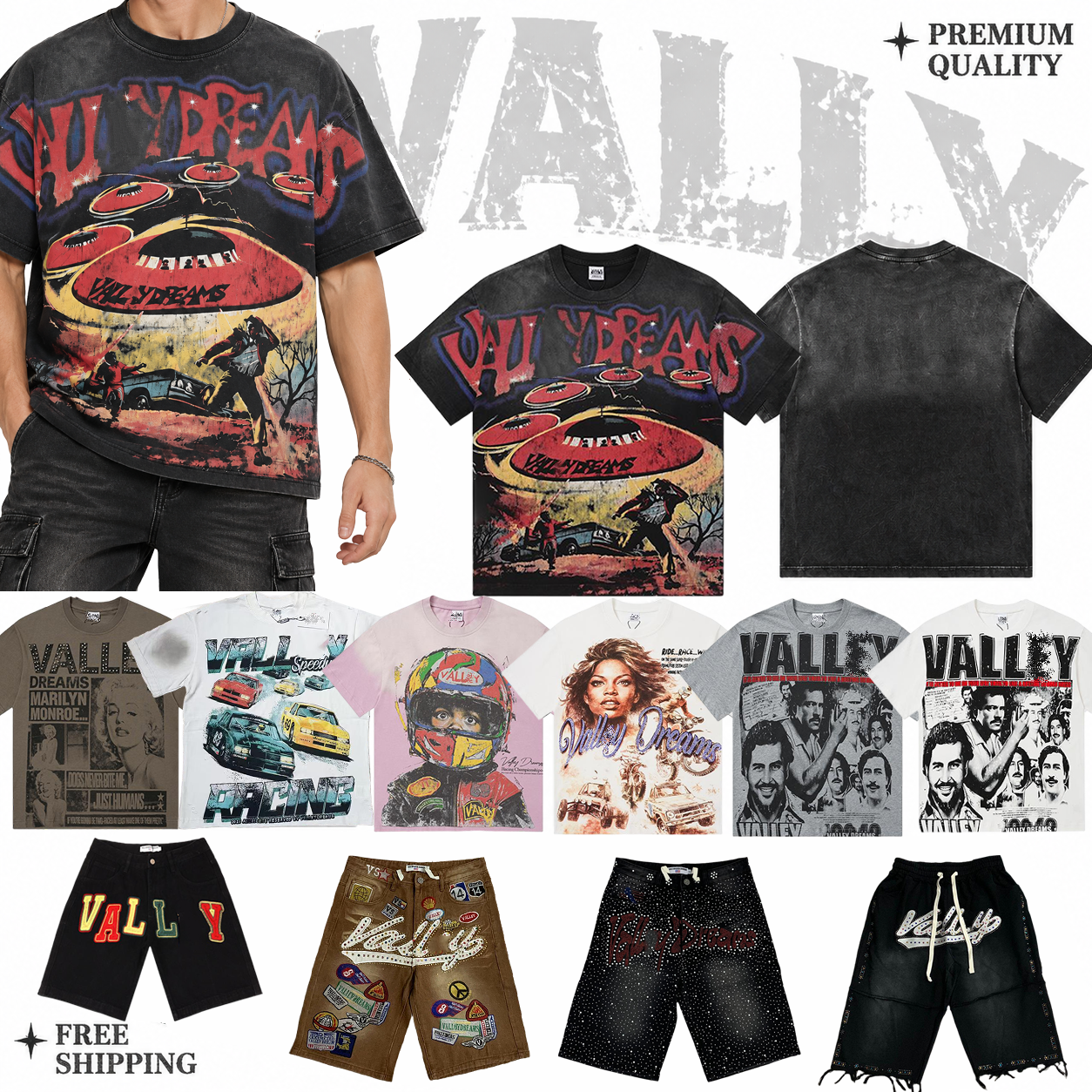 Shirt Vallys Shirt Clothes Mens Designer Clothes Designer T Shirt High Quality Tee Shirt Fashion Mens T Shirt Printed Graphic Mens Short Sleeve Ches
