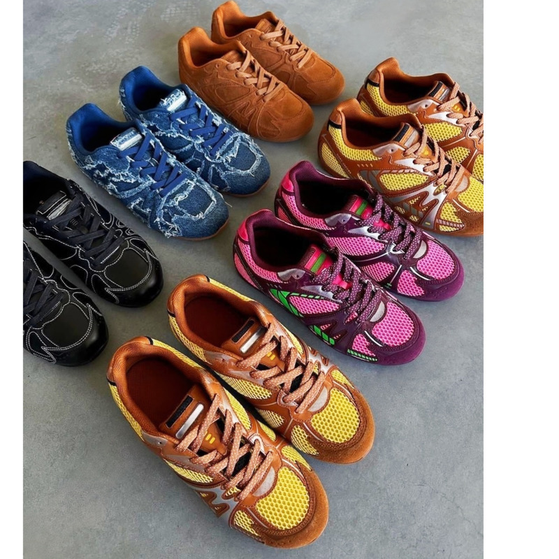 High quality designer classic shoes Spring Sneaker Shoes Breathable Mesh Colorblock Women Retro The Running Non slip Comfortable Casual Sports Train