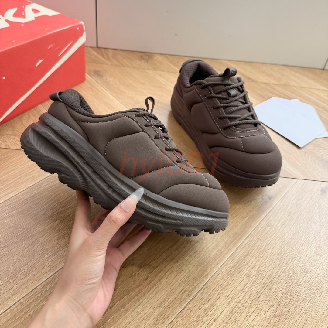 Designer Solid Color Yellow Blue Red Brown Sports Shoes Mens Womens Fashion Bread Running Sneakers Unisex Winter Warm Platform Gym Walking Footwear