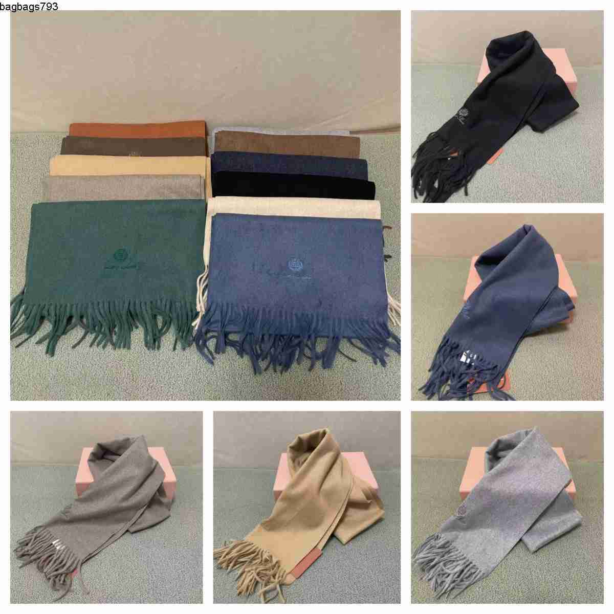 Scarves Designer Scarves Letter Embroidered Cashmere Knitted Scarf Autumn Winter Fashion Windproof Warm Soft Comfortable Fringe Unisex Scarf Shawl