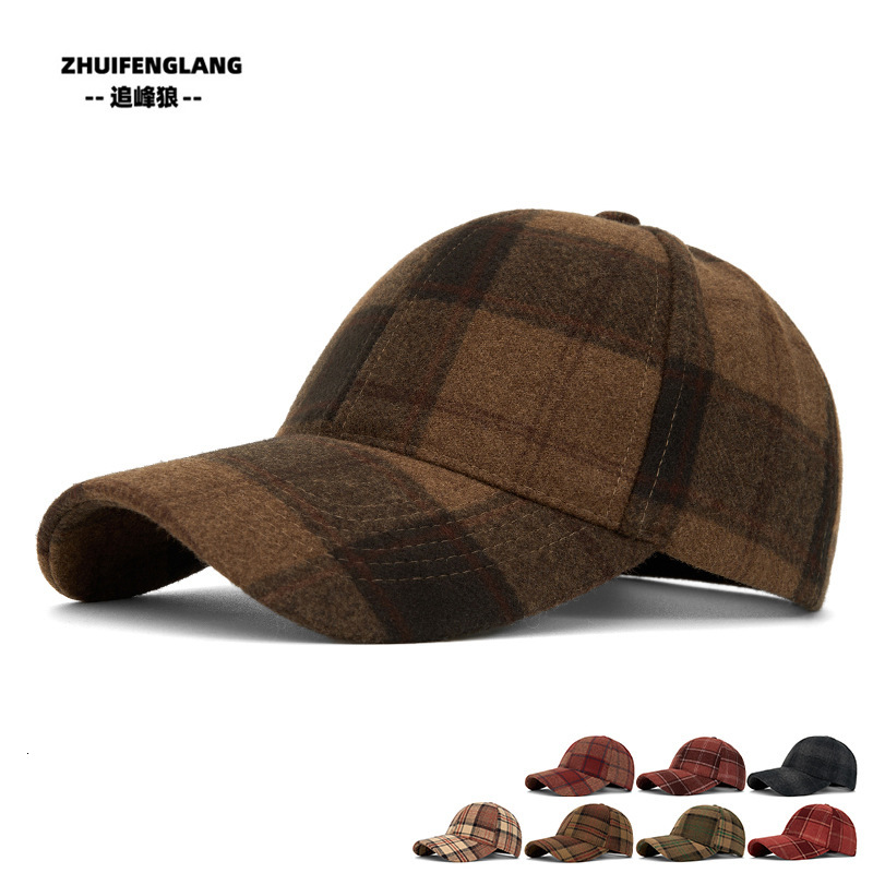 Luxury Cap Brand Designer Hat New Autumn And Winter Women's Plaid Baseball Fashionable Retro Duckbill Cap, Men's Casual Sun Hat, British S