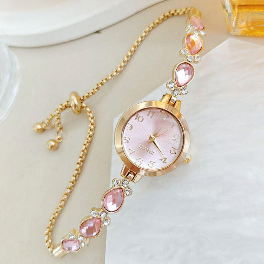 High-End Diamond-Encrusted ladies Watch, Light Luxury quartz Niche High-Quality Pull-Out Bracelet Women's Manufacturer Smal ljh456