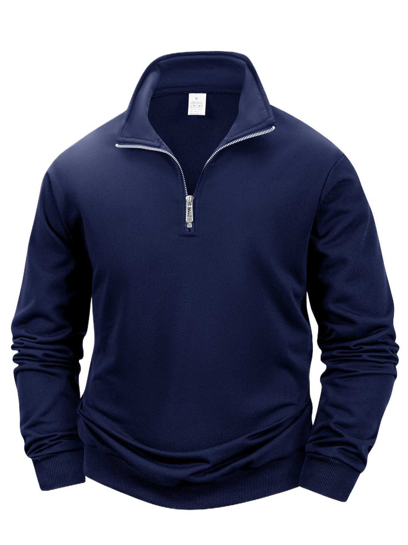 Long Autumn Men's Zipper Pullover Slve Sweater Men Warm Slim Casual Turtleneck Mock Neck Pullover Sweatshirts Tops M261016