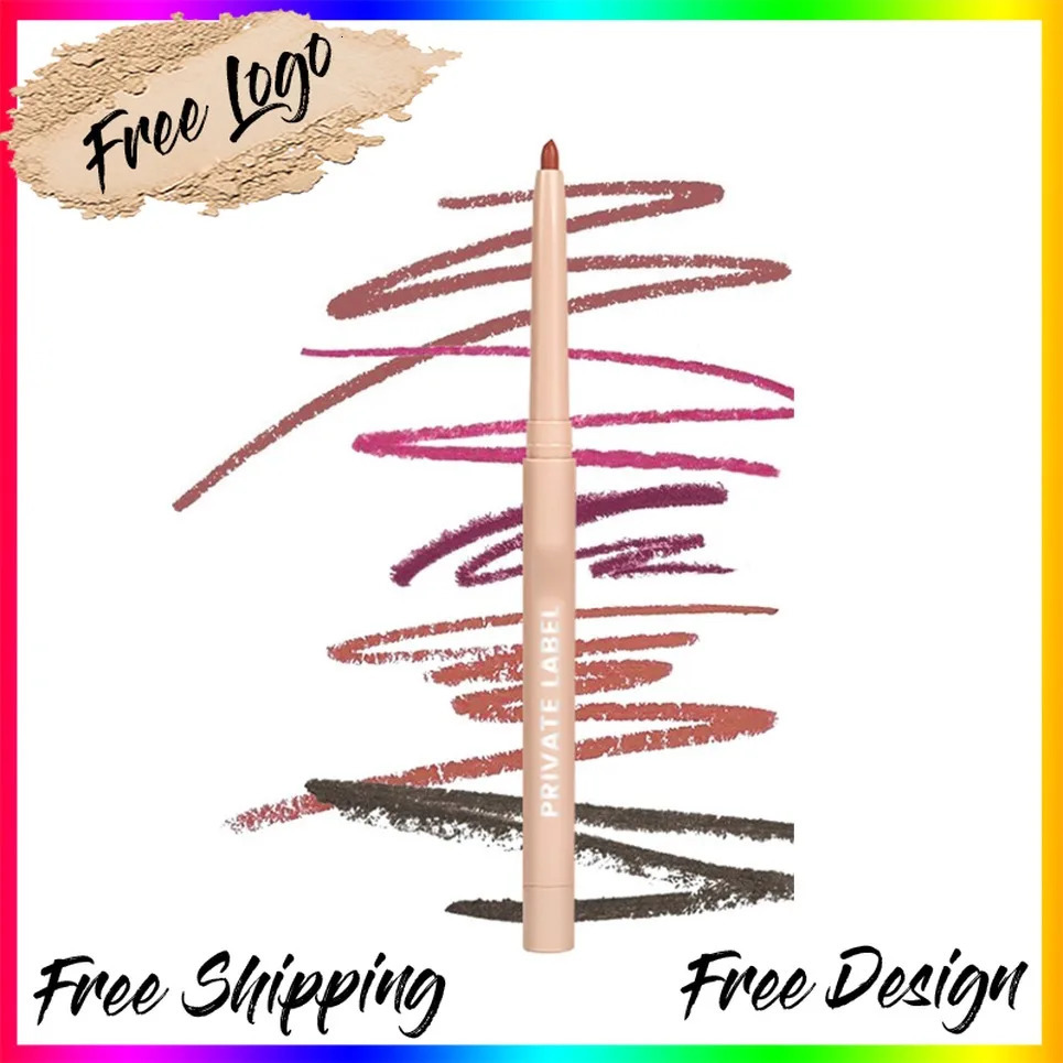 Vegan Smudge Proof Waterproof Matte Lip Liner Private Label Long Lasting Nude Makeup Lip Pencil Lipstick Custom Wholesale 261009