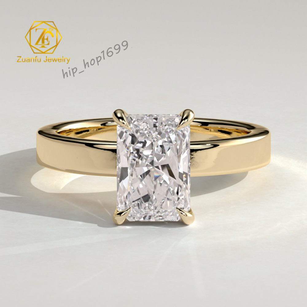 Custom IGI GIA Certified CVD HPHT 1CT 2CT 3CT Lab Grown Diamond Rings 14K 18K Solid Gold Engagement Wedding Rings for Women