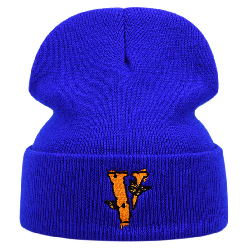 Popular Foreign Trade Item: V-Shaped Embroidered Knitted Hat, Unisex, Warm Winter, Suitable For Outdoor Wear, Trendy Beanie Luxury Cap Brand Designe