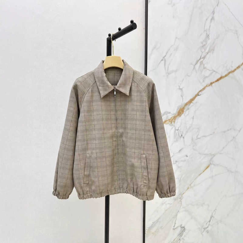 designer Women's Jackets Miu brand autumn and winter high-end plaid logo jacket H5V6